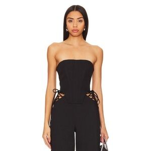 Camila Coelho Black Strapless Corset